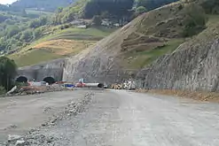 Entrée est du tunnel en septembre 2009.