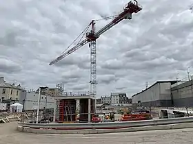 Chantier de la station en juin 2020.