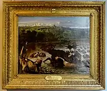 Louis Godefroy Jadin,  Hallali du cerf aux étangs de Commelle, 1841Collection du Musée Condé