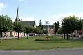 Place de l'église et de la mairie.