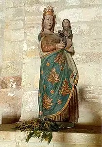 Vierge à l'Enfant (15ème siècle). Bois polychrome.