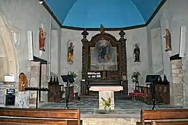 Chapelle Notre-Dame de Kerellon : vue intérieure.