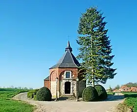 La façade de la chapelle vue du nord-est