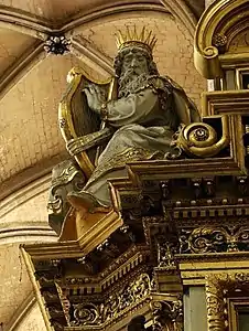 Le Roi Davidpar Nicolas Blasset, Cathédrale Notre-Dame d'Amiens(chapelle du pilier rouge).