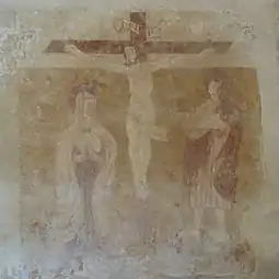 Une des peintures murales ornant l'intérieur de la chapelle.