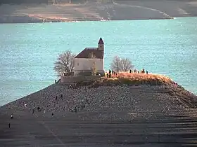 L’îlot Saint-Michel en hiver.