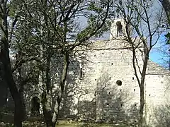 Côté Sud, oculus et clocher.