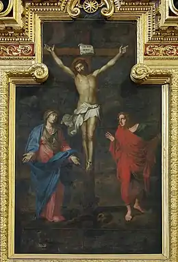 Chapelle du Pilier vert, la Crucifixion de Guillaume Hergosse.