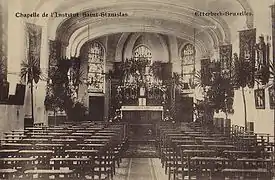 La première chapelle de l'école en 1903.