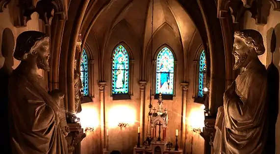 Chapelle de La Royante, vue panoramique intérieure