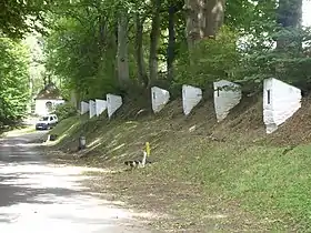 Les stations du chemin de Croix, à Arbrefontaine