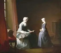 Jean Siméon Chardin, La Bonne Éducation (vers 1753).