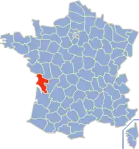 Localisation de la Charente-Maritime en France.