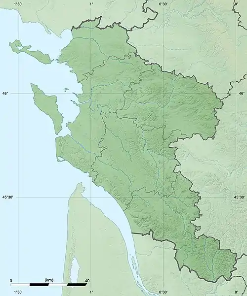Voir sur la carte topographique de la Charente-Maritime