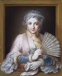 Portrait de sa fille, Charlotte Philippine de Châtre du Cangé (?-1789), épouse de l'académicien Claude Gros de Boze, puis marquise de La Mure.