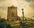 Charles-François Daubigny : La Tour carrée et le calvaire de Saint-Guénolé