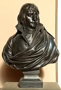 Charles-Louis Corbet, buste de Napoléon Bonaparte, original en plâtre avec patine, 1798, musée des canonniers de Lille.