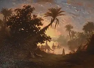 Chameaux le soir dans la clairière, musée d'Art et d'Histoire de Narbonne.