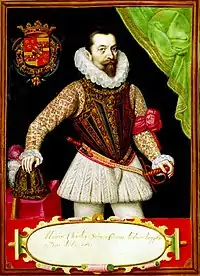 Charles (1550 † 1616), fils des précédents, comte puis 1er prince d'Arenberg et du Saint-Empire.