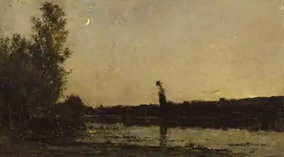 Crépuscule (1866), huile sur panneau, 45 x 81,5 cm, Baltimore, Walters Art Museum.