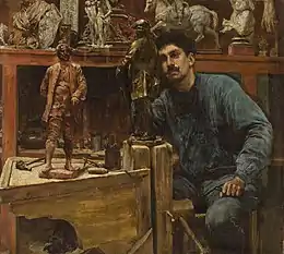 L'atelier du sculpteur (portrait d'Antonio Dal Zotto