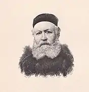 Portrait de Charles Gounod gravé par Henri Othon Brauer pour l'album d'Angelo Mariani vantant son cordial en 1894.