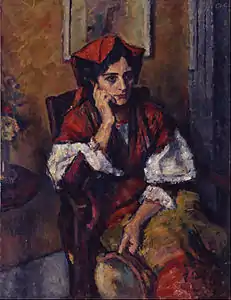 Italienne au tambourin (1911-1914), Kurashiki, musée d'art Ohara (Japon).