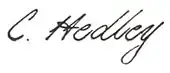 signature de Charles Hedley