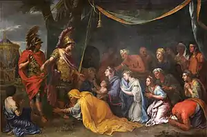 Les reines de Perse aux pieds d'Alexandre, par Charles Le Brun, château de Versailles.