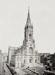 L'église vers 1865-1870. Photographie de Charles Marville.