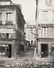 Angle rue Réaumur, rue de Breteuil dans les années 1850-1860.