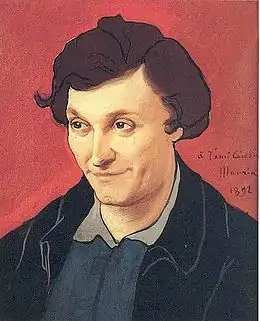 Charles Maurin, Portrait de François-Rupert Carabin, 1892.