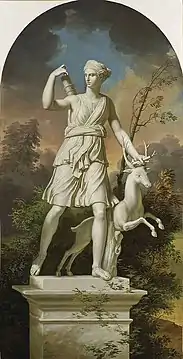 Statue de Diane chasseresse sur fond de paysage par Charles Meynier (musée de la Révolution française)