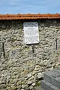 plaque du Souvenir français à l'endroit où il est tombé,