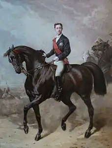 Portrait à cheval par Charles Porion.