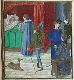 Alitement du roi Charles VI « le Fol ». Paris, BnF, vers 1470-1475.