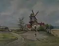 Paysage d'été avec moulin