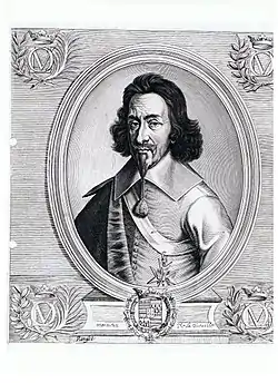 Portrait de Charles Ier de la Vieuville, gravé par Paul Roussel, graveur, éditeur et imprimeur à Paris de 1605 à 1647