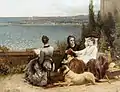 Les dames de l'été avec leur chien (1883)