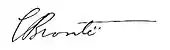 Signature de Charlotte Brontë