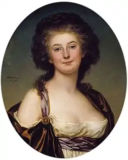 Mademoiselle Charlotte Eckerman (1759-1790), Chanteuse d'opéra suédoise par Adolf Ulrik Wertmüller.