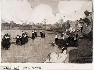 Basket Ball, Bryn Mawr, 1903. Illustration pour Alice Katherine Fallows, "Athletics for College Girls", Century, mai 1903, Brandywine River Museum .