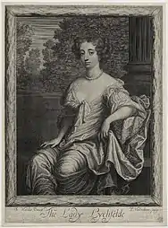 Charlotte Lee, Countess of Lichfield (1680, National Portrait Gallery).