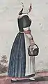 Costume de domestique de ville à Pont-l'Abbé (dessin de Pierre Henri Charpentier, 1825) 2