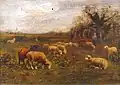 Moutons et bergère, œuvre non sourcée.[réf. nécessaire]