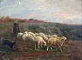 La Bergère et son troupeau de moutons, œuvre non sourcée.[réf. nécessaire]