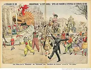 Chars de Nice défilant à Paris en 1912.