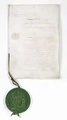 document original de la Charte, conservée aux archives nationales