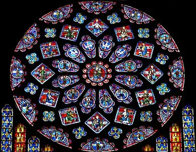 Rosace du transept nord de la cathédrale de Chartres.
