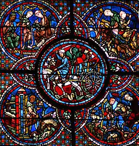 La Vie de saint Lubin (1er quart du XIIIe siècle), cathédrale Notre-Dame de Chartres.